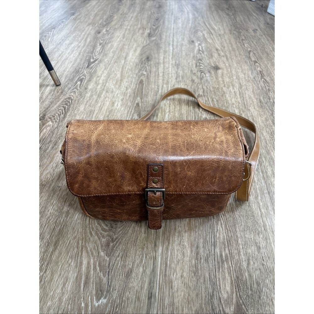 ONA Bowery Leather Camera Bag Brown Distressed DSLR Mirrorless Messenger